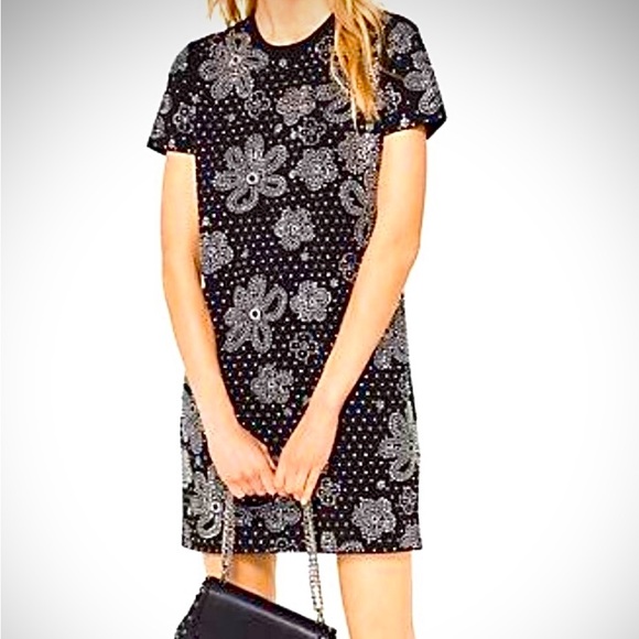 NWT🔥$155 OFF🔥DESIGNER DRESS EMBELLISHED ALL OVER WITH STUDS Michael Michael Kors - Picture 6 of 12